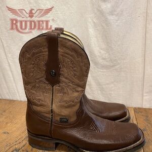 RUDEL Brown Leather Western Boots – Men’s 7.5 EE (Wide)